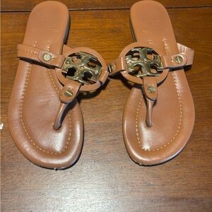 Tory Burch Brown Leather Sandals
